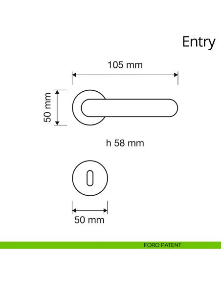 Maniglia per porta interna Spirit Linea Calì rosetta tonda tradizionale foro patent