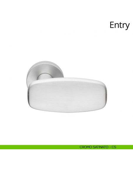 Maniglia per porta interna Entry Linea Calì rosetta tonda bassa cromo subito