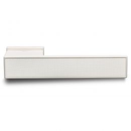 Maniglia per porta Lotus Diamond Comit con rosetta rettangolare