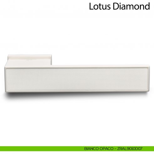 Maniglia per porta Lotus Diamond Comit con rosetta rettangolare