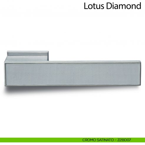 Maniglia per porta Lotus Diamond Comit con rosetta rettangolare