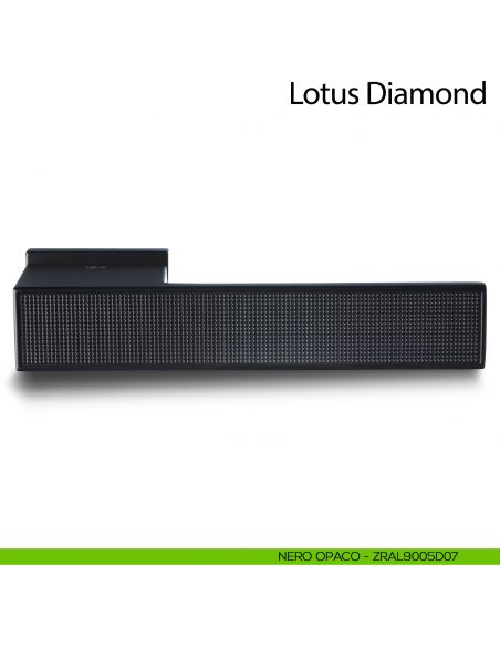 Maniglia per porta Lotus Diamond Comit con rosetta rettangolare