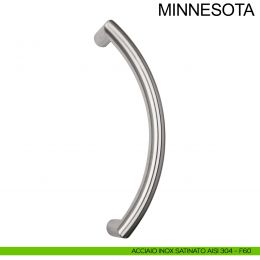 Maniglione curvo in acciaio inox per porta diametro 32 mm Minnesota Fimet Inox 2