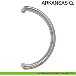 Maniglione tubolare zancato in acciaio per porta diametro 32 mm Arkansas Q. Fimet Inox 2