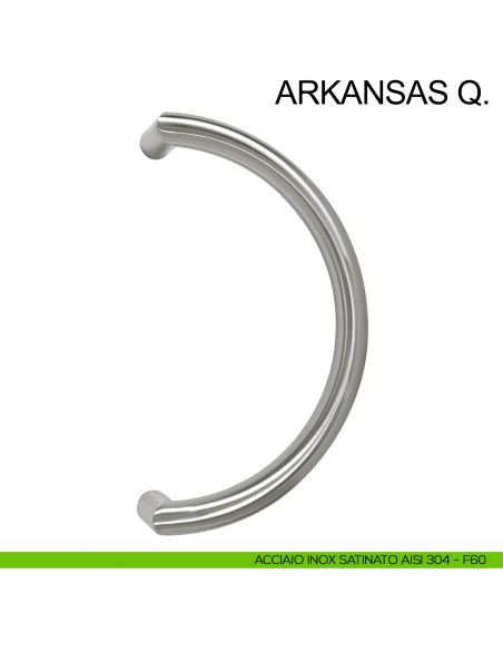 Maniglione tubolare zancato in acciaio per porta diametro 32 mm Arkansas Q. Fimet Inox AISI 304