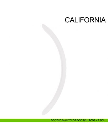 Maniglione zancato tubolare in acciaio per porta diametro 32 mm California Fimet Inox bianco opaco RAL 9016