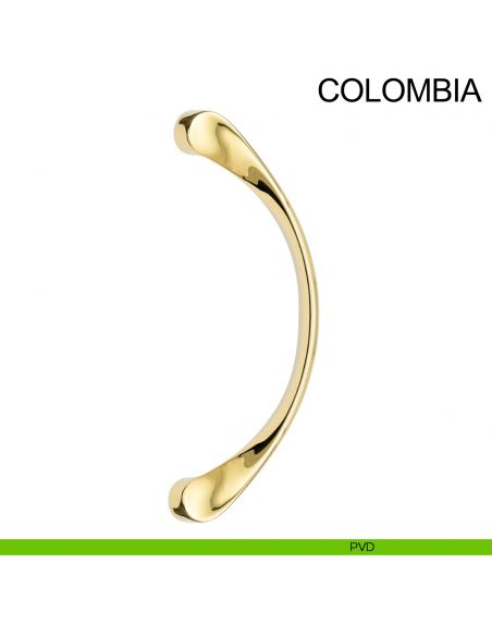 Maniglione curvo in acciaio inox per porta Colombia Fimet Inox PVD