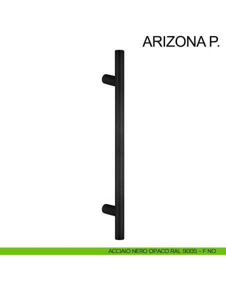 Maniglione tondo dritto acciaio per porta diametro 25 mm Arizona P. Fimet Inox nero opaco RAL 9005