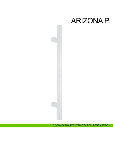 Maniglione tondo dritto acciaio per porta diametro 25 mm Arizona P. Fimet Inox bianco opaco RAL 9016