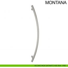 Maniglione acciaio tubolare curvo  per porta diametro 30 mm Montana Fimet Inox 2