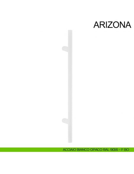 Maniglione in acciaio tubolare dritto per porta diametro 20 mm Arizona Fimet Inox bianco opaco RAL 9016