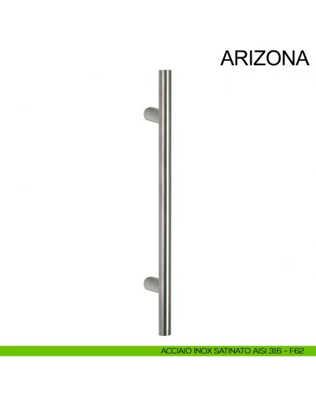 Maniglione dritto tubolare in acciaio per porta diametro 25 mm Arizona Fimet Inox acciaio AISI 316