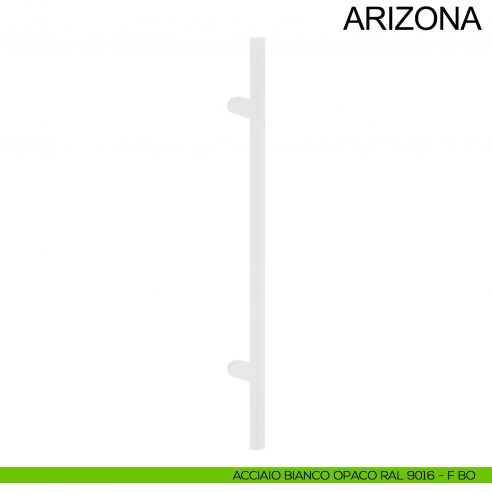 Maniglione dritto tubolare in acciaio per porta diametro 25 mm Arizona Fimet Inox bianco opaco RAL 9016