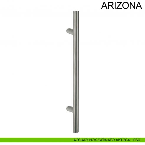 Maniglione tondo dritto in acciaio diametro 25 mm con supporti diametro 20 mm Arizona Fimet Inox acciaio AISI 304