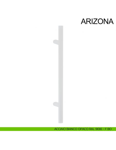 Maniglione tondo dritto in acciaio diametro 25 mm con supporti diametro 20 mm Arizona Fimet Inox bianco opaco RAL 9016