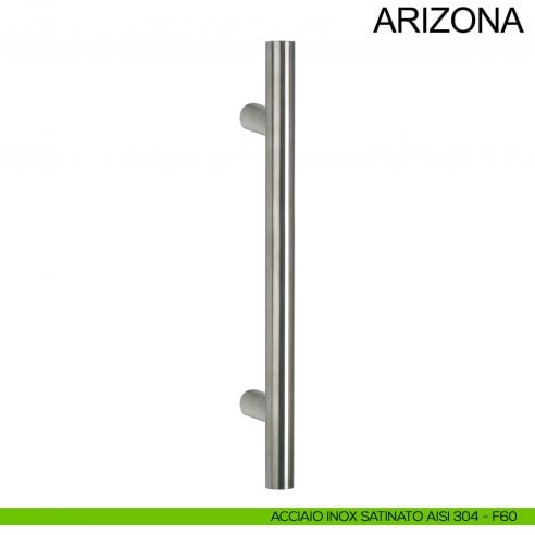 Maniglione tondo dritto in acciaio per porta diametro 30 mm Arizona Fimet Inox acciaio AISI 304