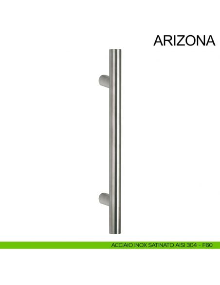 Maniglione tondo dritto in acciaio per porta diametro 30 mm Arizona Fimet Inox acciaio AISI 304