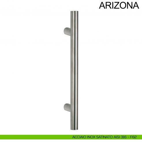 Maniglione tondo dritto in acciaio per porta diametro 30 mm Arizona Fimet Inox acciaio AISI 316