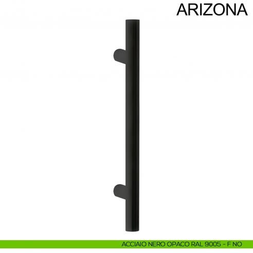 Maniglione tondo dritto in acciaio per porta diametro 30 mm Arizona Fimet Inox nero opaco RAL 9005