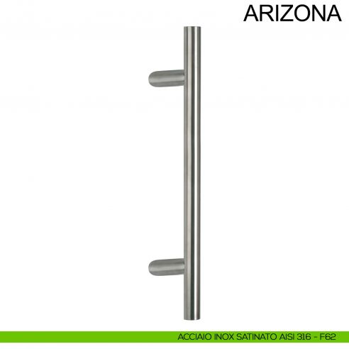Maniglione tubolare zancato in acciaio diametro 25 mm Arizona Fimet Inox acciaio AISI 316
