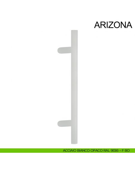 Maniglione tubolare zancato in acciaio diametro 25 mm Arizona Fimet Inox bianco opaco RAL 9016