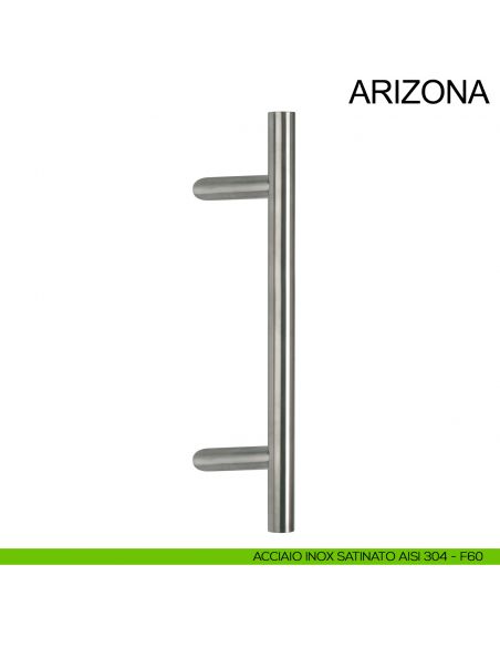 Maniglione zancato tubolare in acciaio per porta diametro 30 mm Arizona Fimet Inox acciaio AISI 304