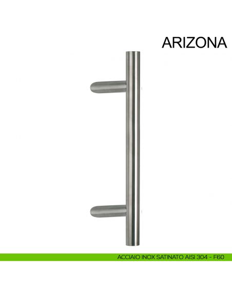 Maniglione in acciaio tubolare zancato per porta diametro 35 mm Arizona Fimet Inox acciaio AISI 304
