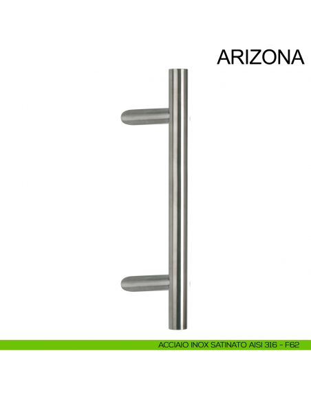 Maniglione in acciaio tubolare zancato per porta diametro 35 mm Arizona Fimet Inox acciaio AISI 316