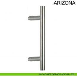 Maniglione zancato tondo in acciaio per porta diametro 40 mm Arizona Fimet Inox 2
