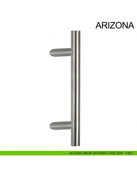 Maniglione zancato tondo in acciaio per porta diametro 40 mm Arizona Fimet Inox acciaio AISI 304