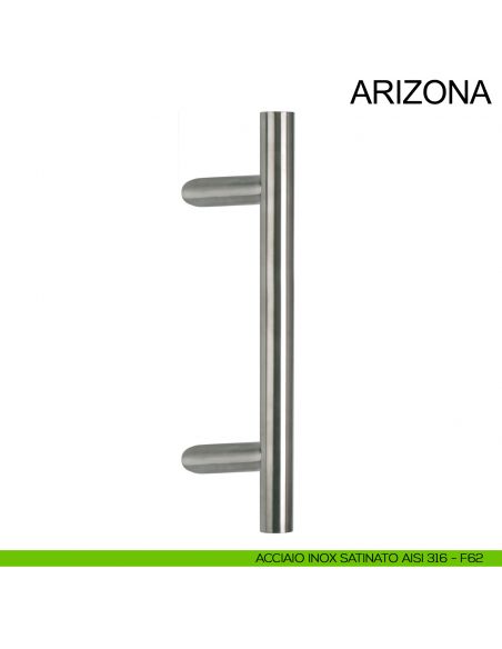 Maniglione zancato tondo in acciaio per porta diametro 40 mm Arizona Fimet Inox acciaio AISI 316