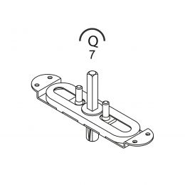 Movimento gratz Q.7 con perni per maniglia finestra cremonese Colombo Design