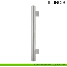 Maniglione dritto con supporti interni in acciaio per porta diametro 30 mm Illinois Fimet Inox 2