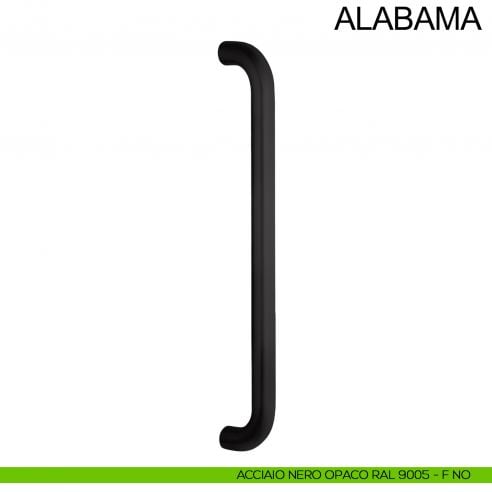 Maniglione tubolare dritto in acciaio per porta diametro 20 mm Alabama Fimet Inox nero opaco RAL 9005