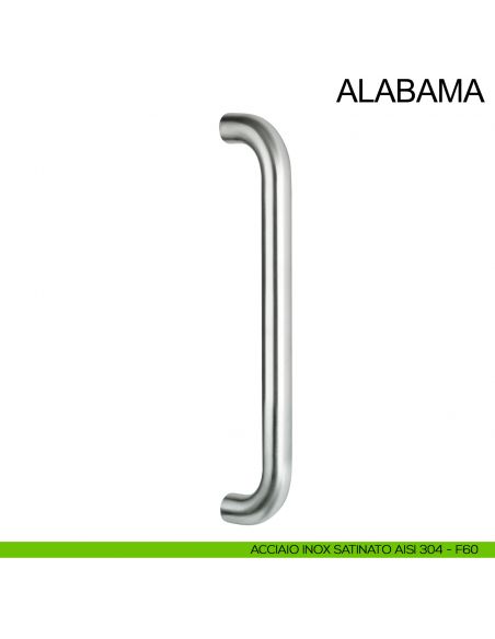 Maniglione in acciaio dritto tubolare per porta diametro 20 mm Alabama Fimet Inox acciaio AISI 304