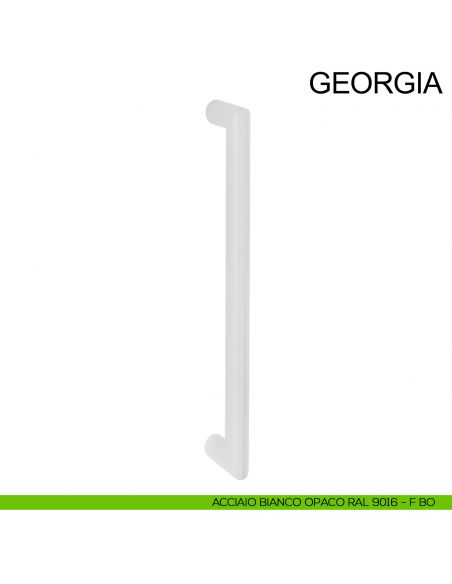 Maniglione tondo dritto in acciaio per porta diametro 20 mm Georgia Fimet Inox bianco opaco RAL 9016