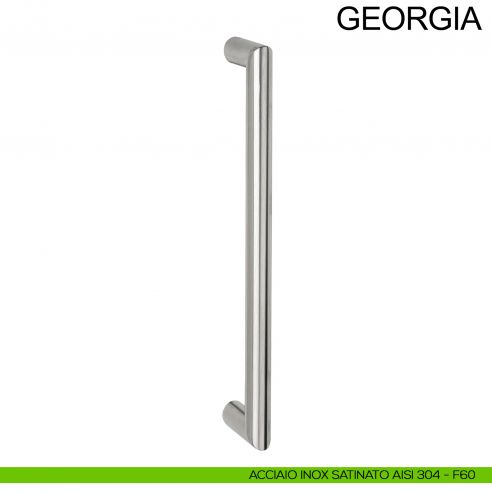 Maniglione dritto in acciaio tondo per porta diametro 25 mm Georgia Fimet Inox acciaio AISI 304