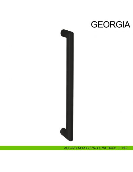 Maniglione dritto in acciaio tondo per porta diametro 25 mm Georgia Fimet Inox nero opaco RAL 9005