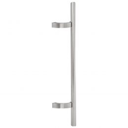 Maniglione tondo inclinato in acciaio per porta diametro 25 mm Cipro Fimet Inox