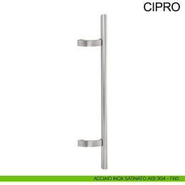 Maniglione tondo inclinato in acciaio per porta diametro 25 mm Cipro Fimet Inox 2