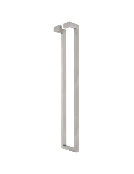 Maniglione squadrato zancato in acciaio per porta 25x38 mm Mississippi Q Fimet Inox accoppiato