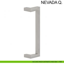 Maniglione quadrato in acciaio zancato per porta 25x25 mm Nevada Q Fimet Inox 2