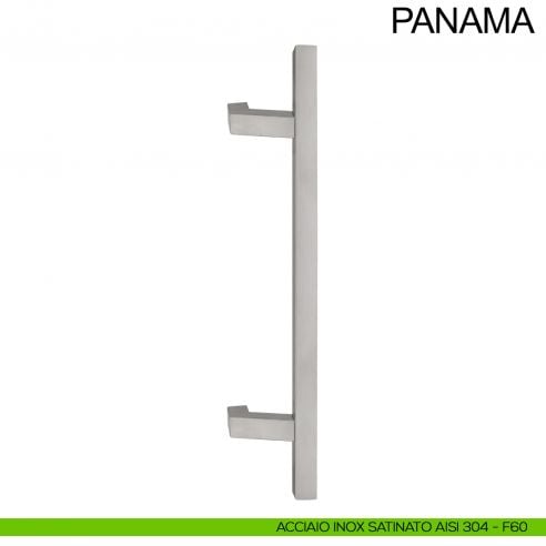 Maniglione in acciaio inclinato quadrato per porta 25x25 mm Panama Fimet Inox acciaio AISI 304