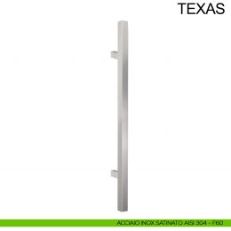 Maniglione in acciaio quadrato dritto per porta 25x25 mm Texas Fimet Inox 2