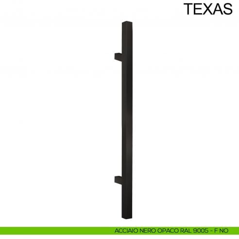 Maniglione in acciaio quadrato dritto per porta 25x25 mm Texas Fimet Inox nero opaco RAL 9005