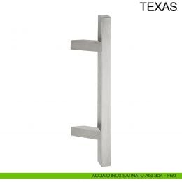 Maniglione inclinato in acciaio squadrato per porta 25x25 mm Texas Fimet Inox 2