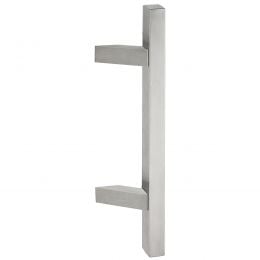 Maniglione zancato quadrato in acciaio per porta 30x30 mm Texas Fimet Inox