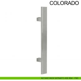 Maniglione in acciaio quadrato dritto per porta 40x10 mm Colorado Fimet Inox 2