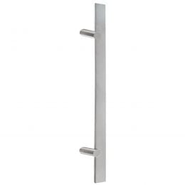Maniglione in acciaio squadrato zancato per porta 40x10 mm Singapore Fimet Inox