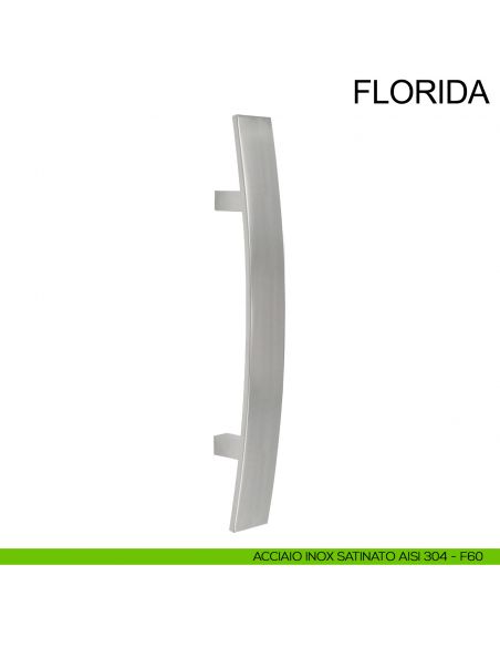 Maniglione in acciaio squadrato per porta 40x10 mm Florida Fimet Inox acciaio AISI 304